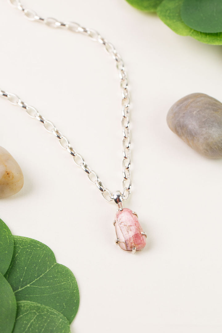 One Of A Kind 18.25-20.25" Rhodocrosite Statement Necklace