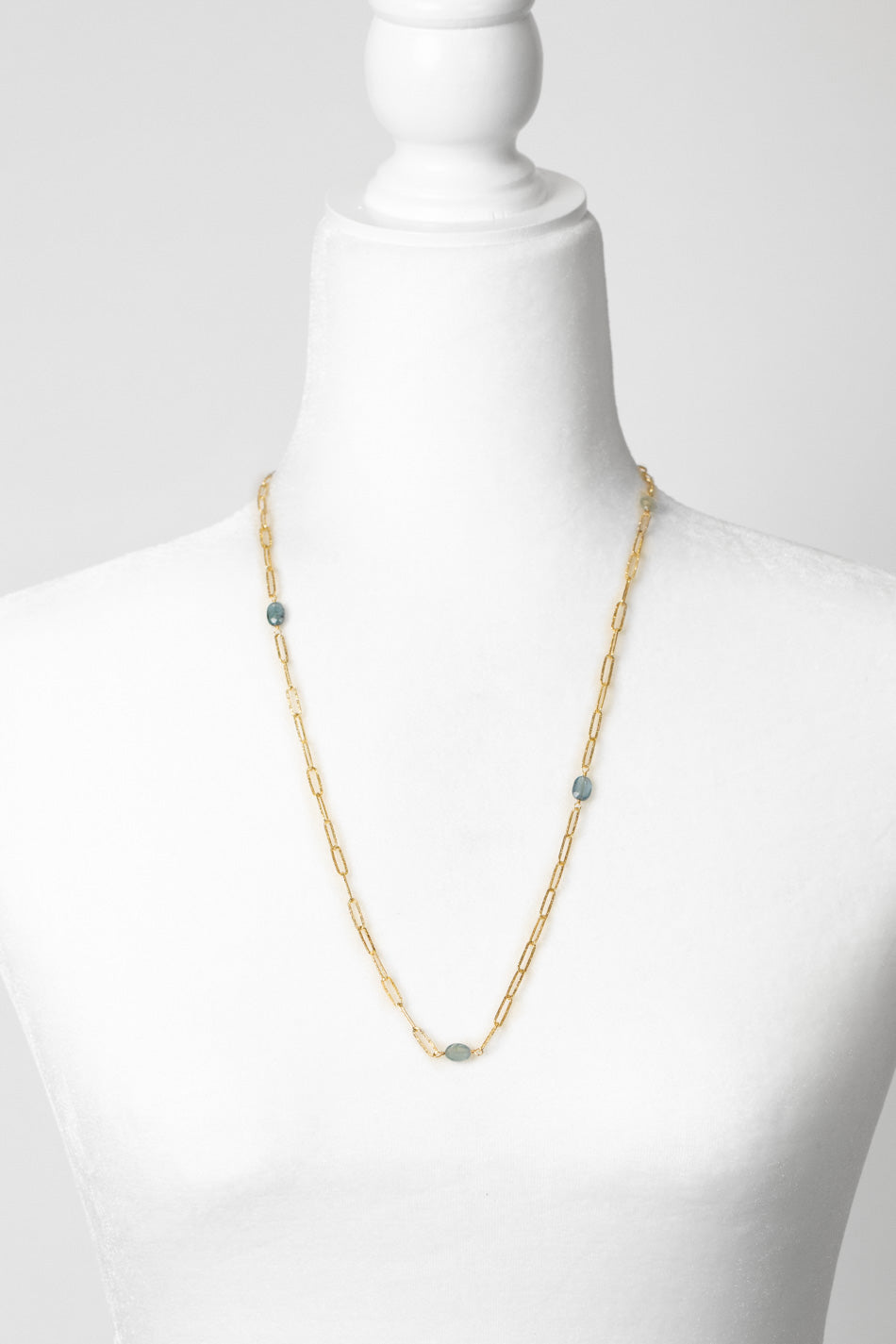 Ocean Waves 24.75-26.75" Kyanite Simple Necklace