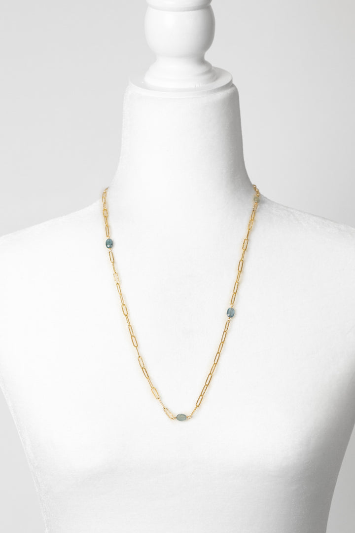 Ocean Waves 24.75-26.75" Kyanite Simple Necklace