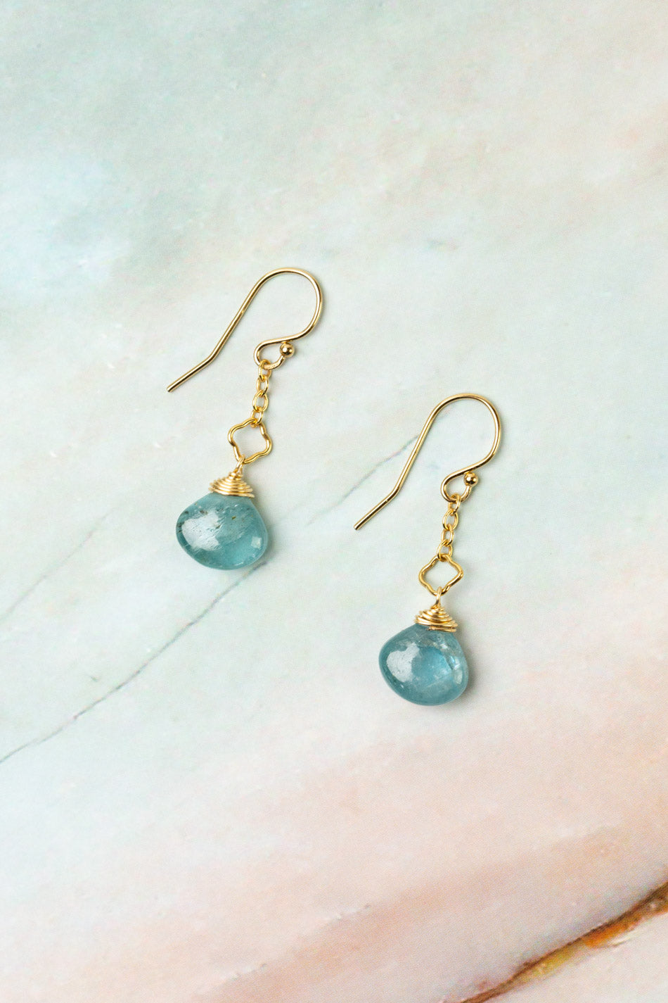 Ocean Waves Kyanite Dangle Earrings