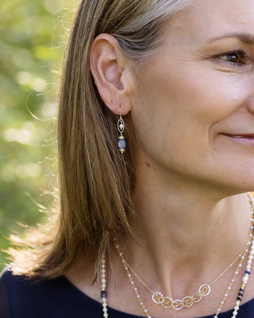 Seaside Kyanite Drop Dangle Earrings