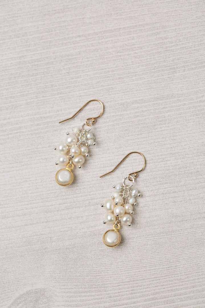 Seaside Pearl Cluster Earrings