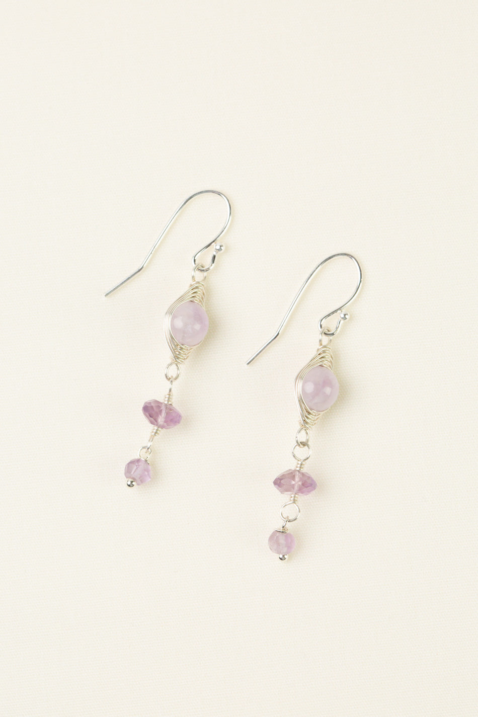 Sanctuary Amethyst Herringbone Earrings