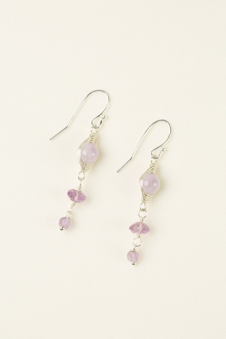 Sanctuary Amethyst Herringbone Earrings