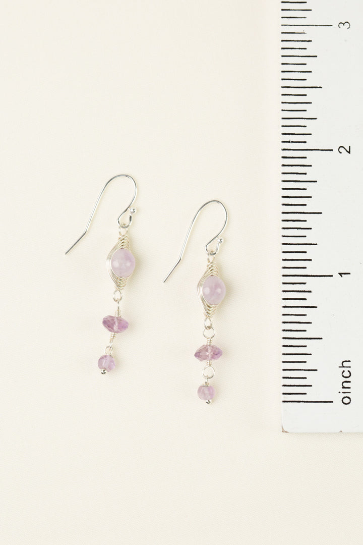 Sanctuary Amethyst Herringbone Earrings