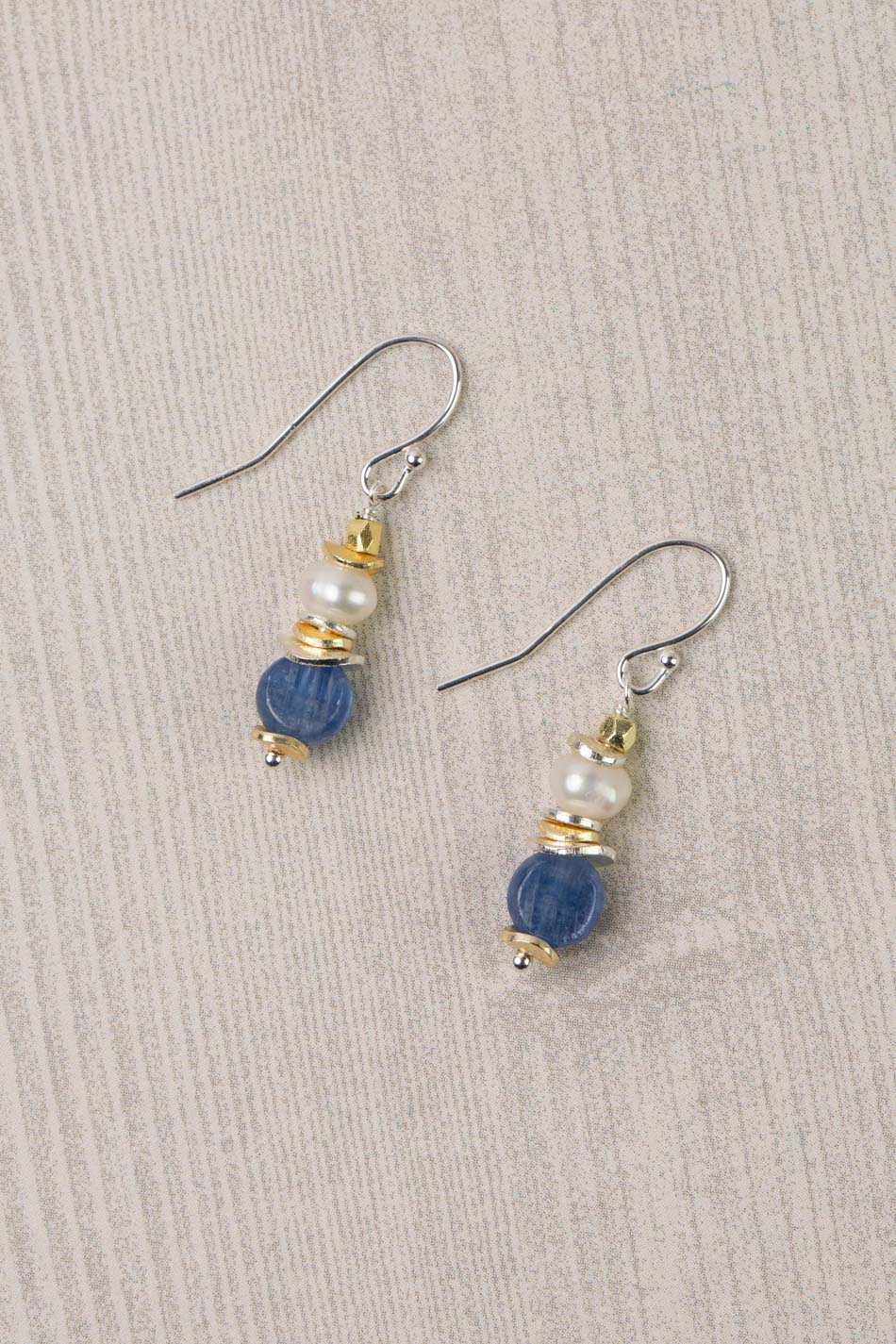 Seaside Pearl Kyanite Focal Earrings