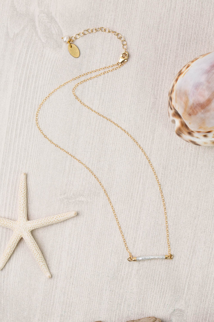 Seaside 16-18" Simple Freshwater Pearl Focal Necklace