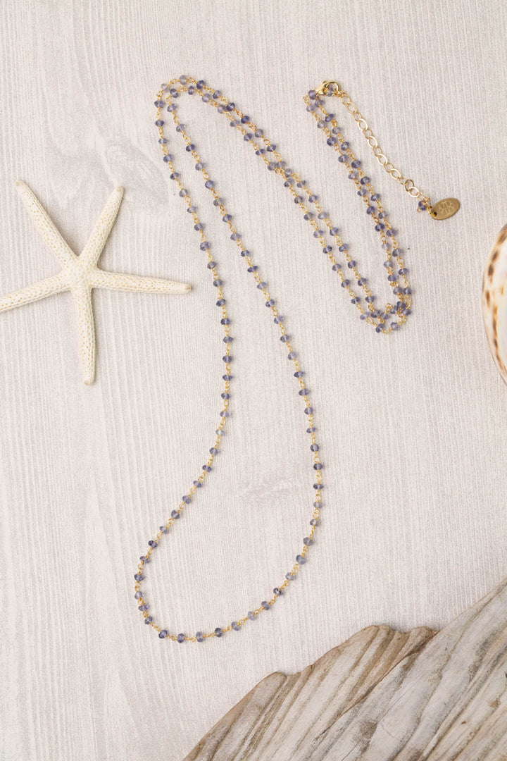 Seaside 33-35" Iolite Gemstone Chain Simple Necklace