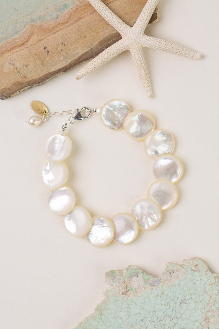 Serenity 7.5-8.5" Mother Of Pearl Simple Bracelet