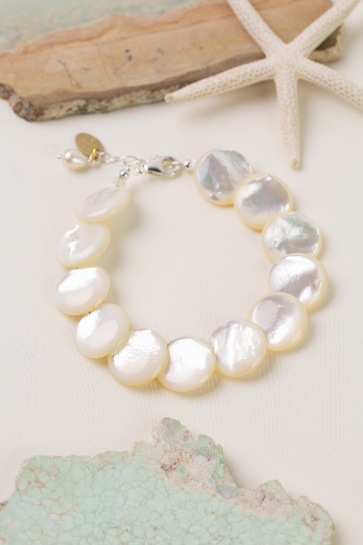 Serenity 7.5-8.5" Mother Of Pearl Simple Bracelet