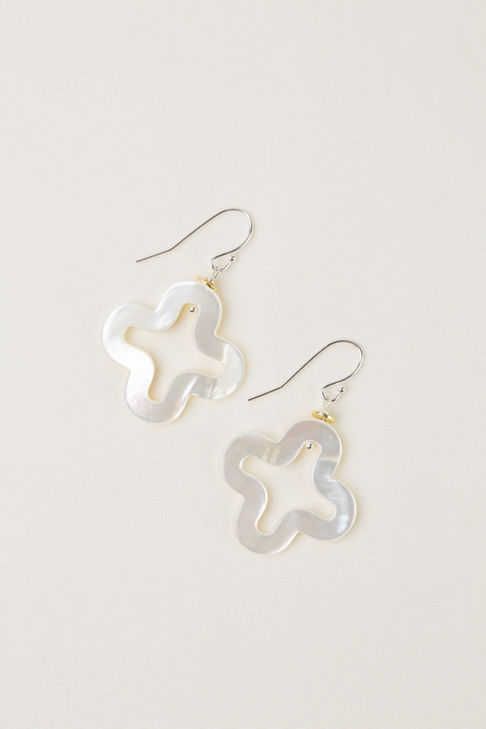 Serenity Mother Of Pearl Cross Statement Earrings