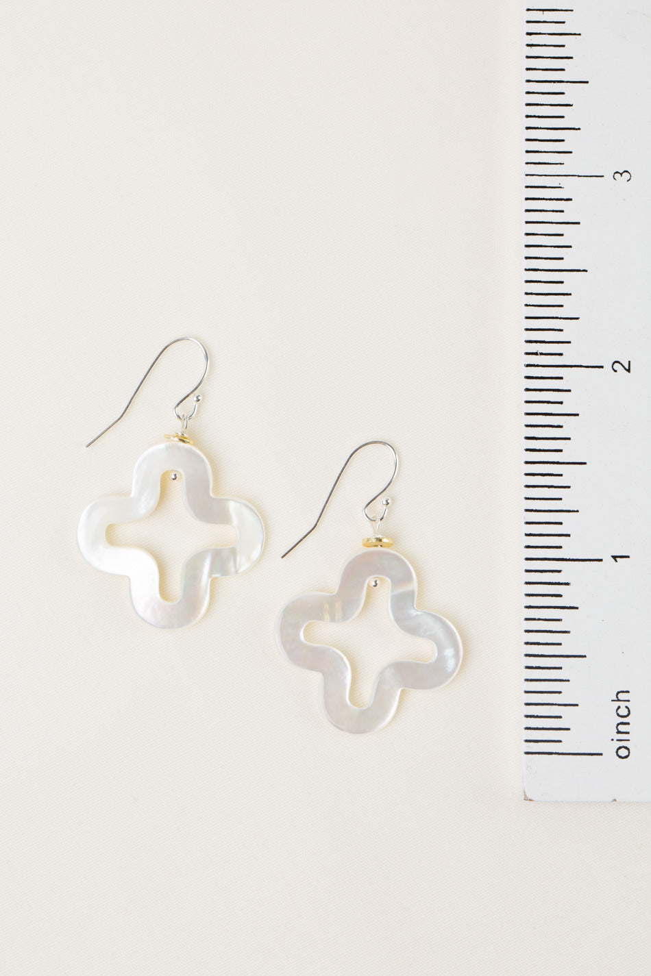 Serenity Mother Of Pearl Cross Statement Earrings