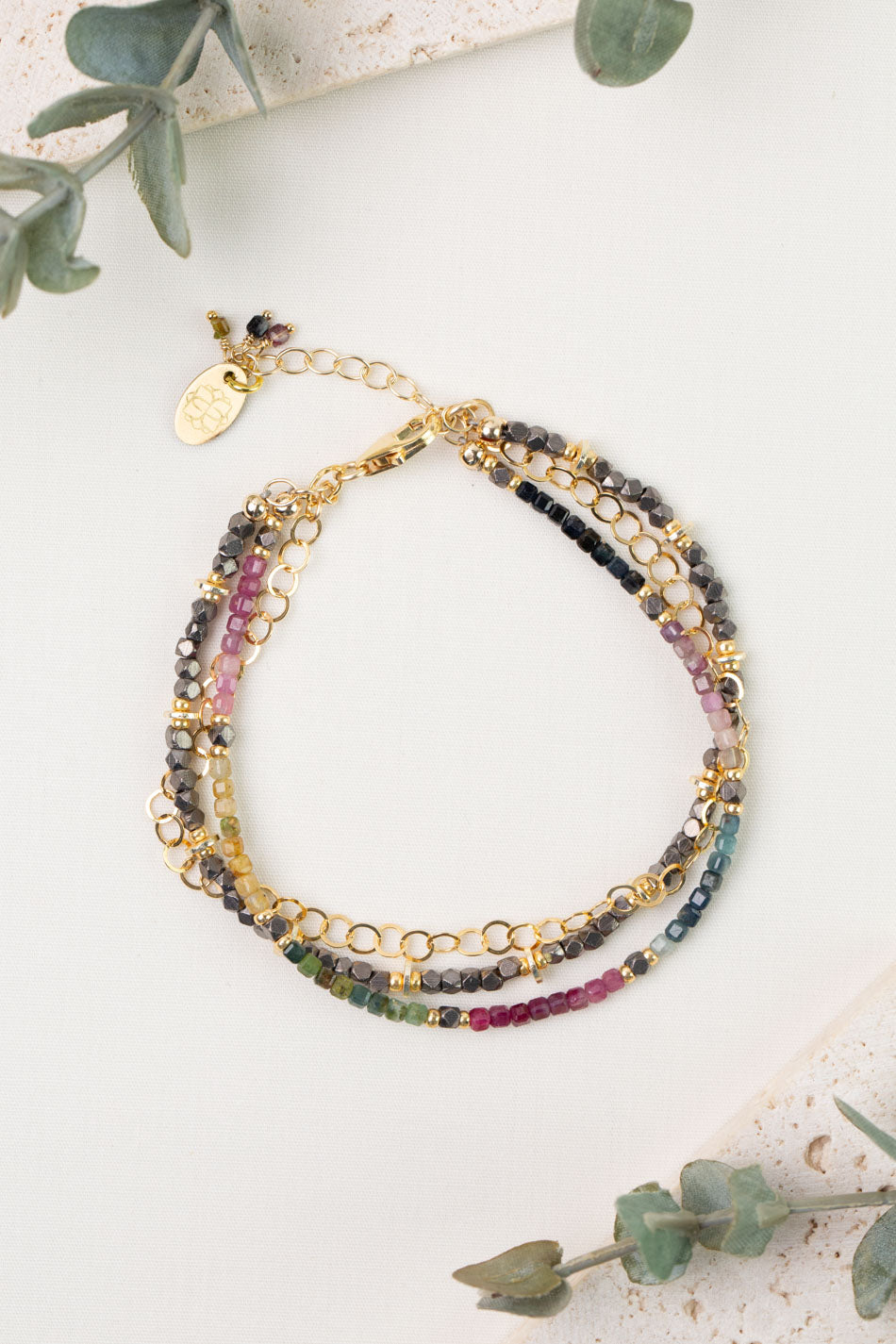 Tourmaline 7.5-8.5" Multistrand Bracelet