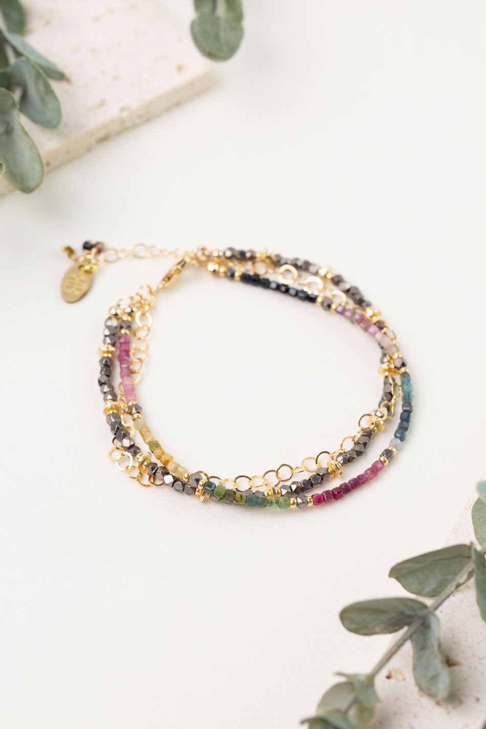 Tourmaline 7.5-8.5" Multistrand Bracelet