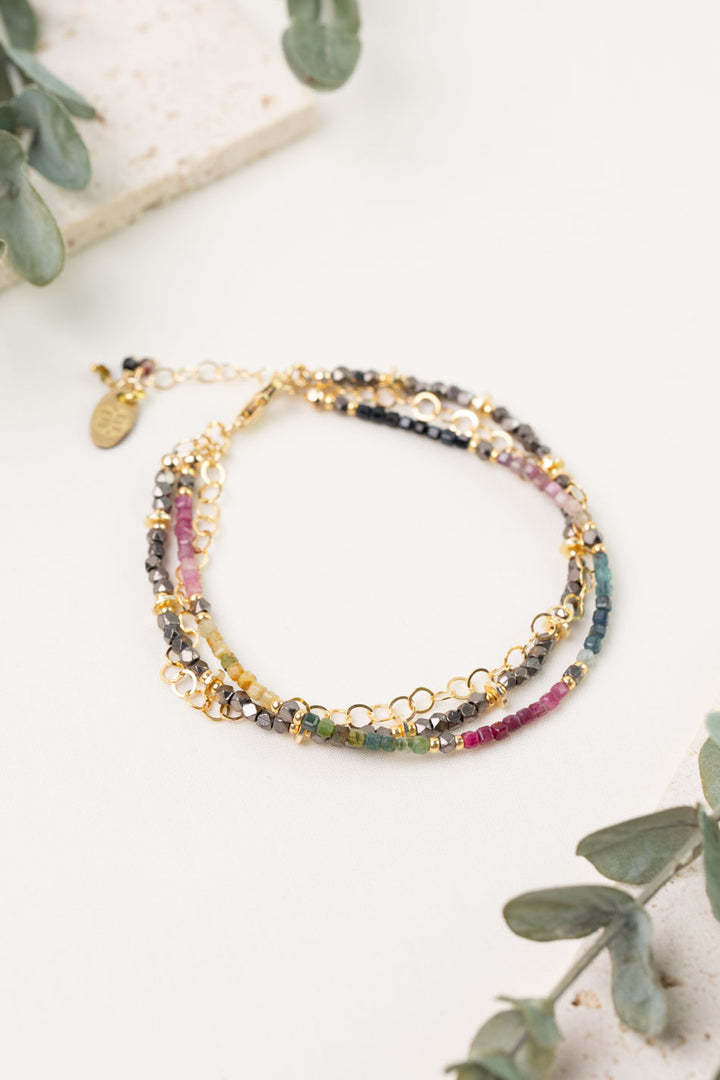 Tourmaline 7.5-8.5" Multistrand Bracelet