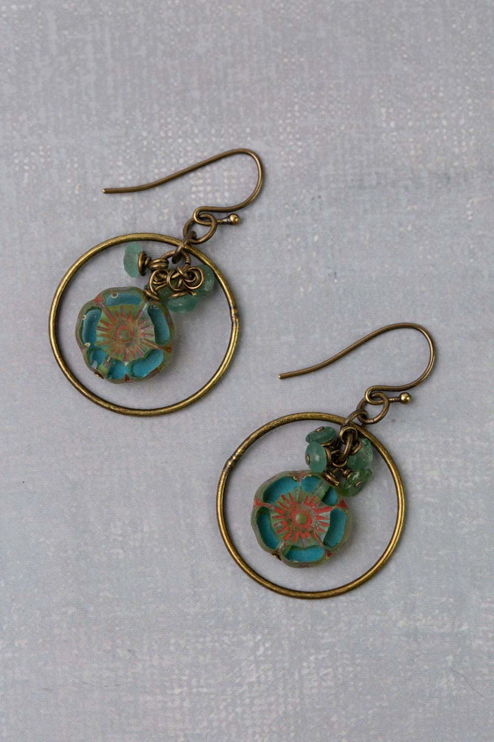 Venetian Dreams Roman Glass With Czech Glass Cluster Earrings
