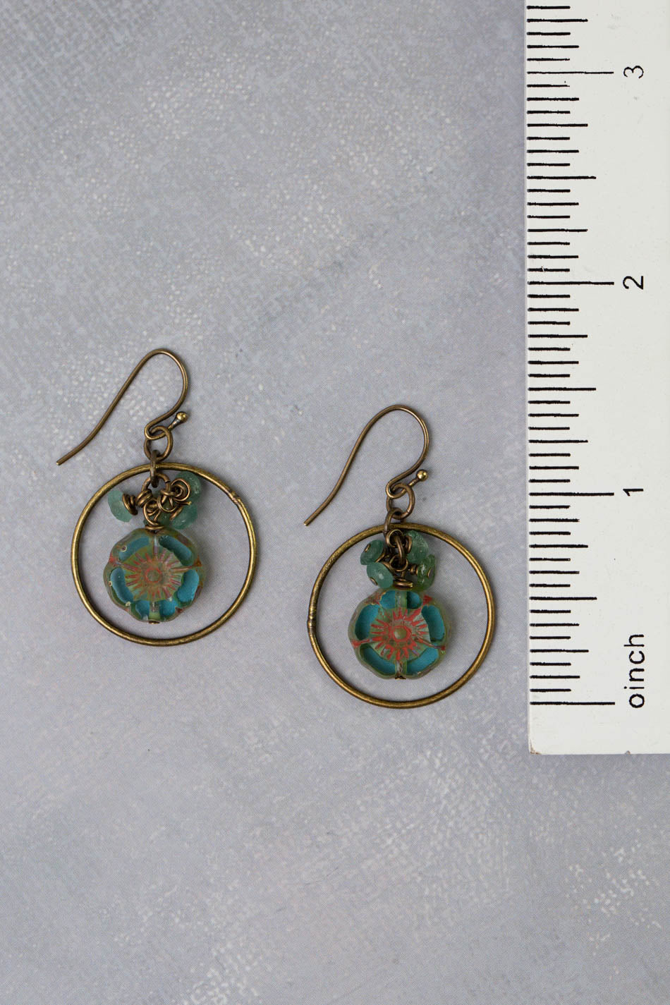 Venetian Dreams Roman Glass With Czech Glass Cluster Earrings