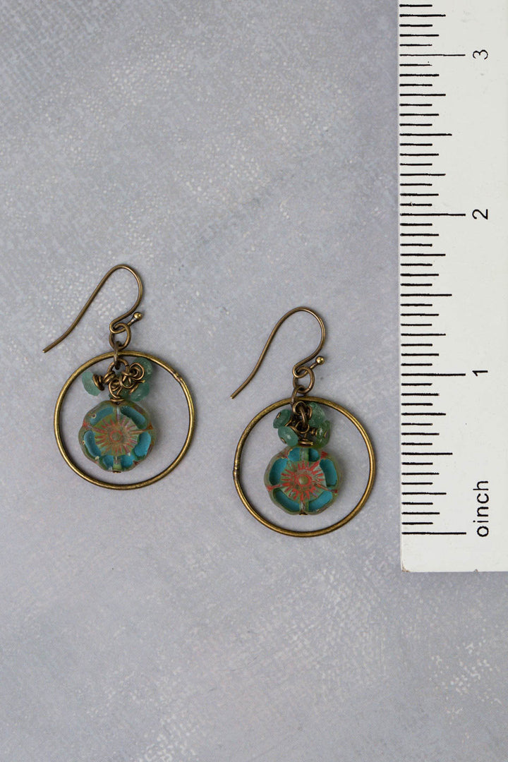 Venetian Dreams Roman Glass With Czech Glass Cluster Earrings