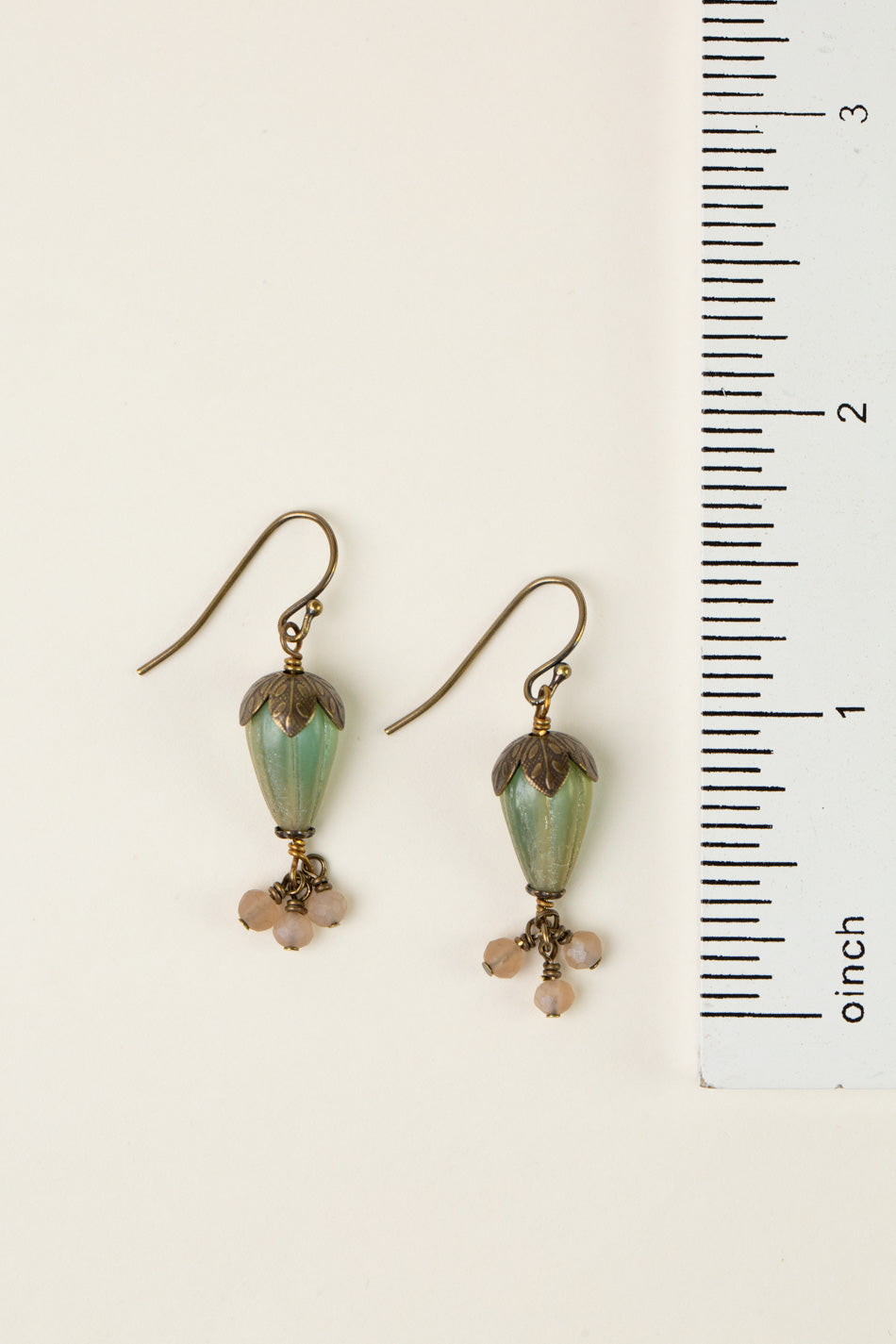 Wildflower Czech Glass, Crystal Simple Earrings