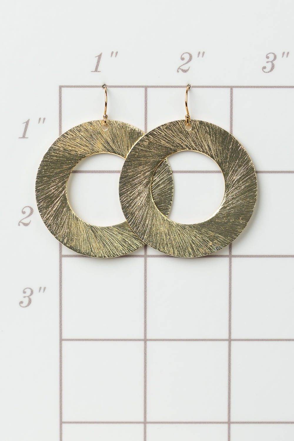 Brushed Gold Wide Hoop Earrings