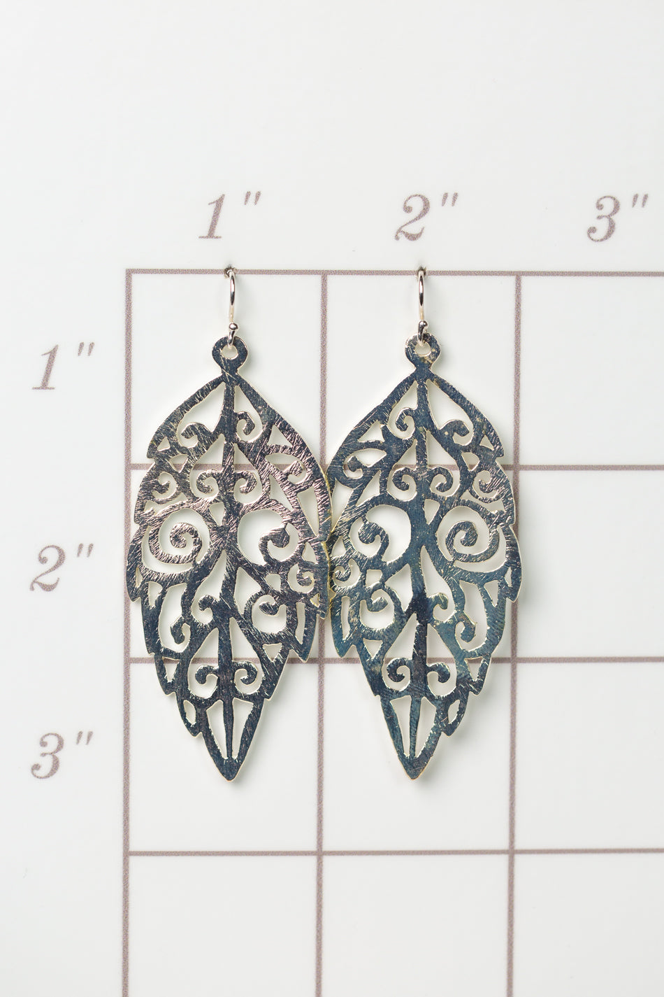 Brushed Silver Statement Earrings