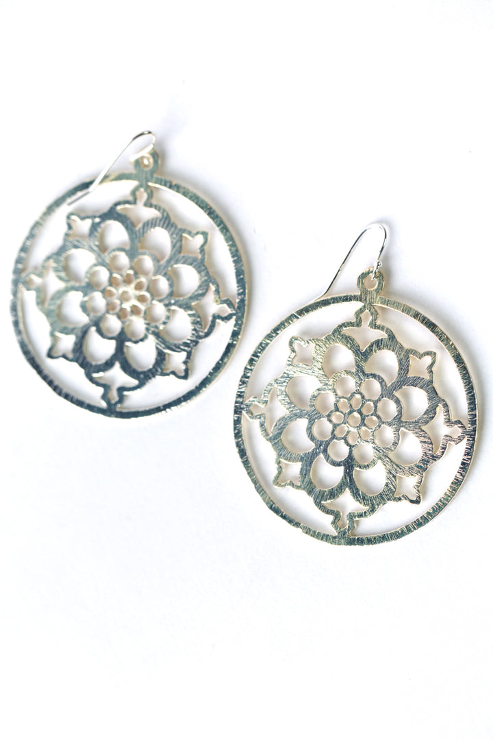 Brushed Silver Earrings