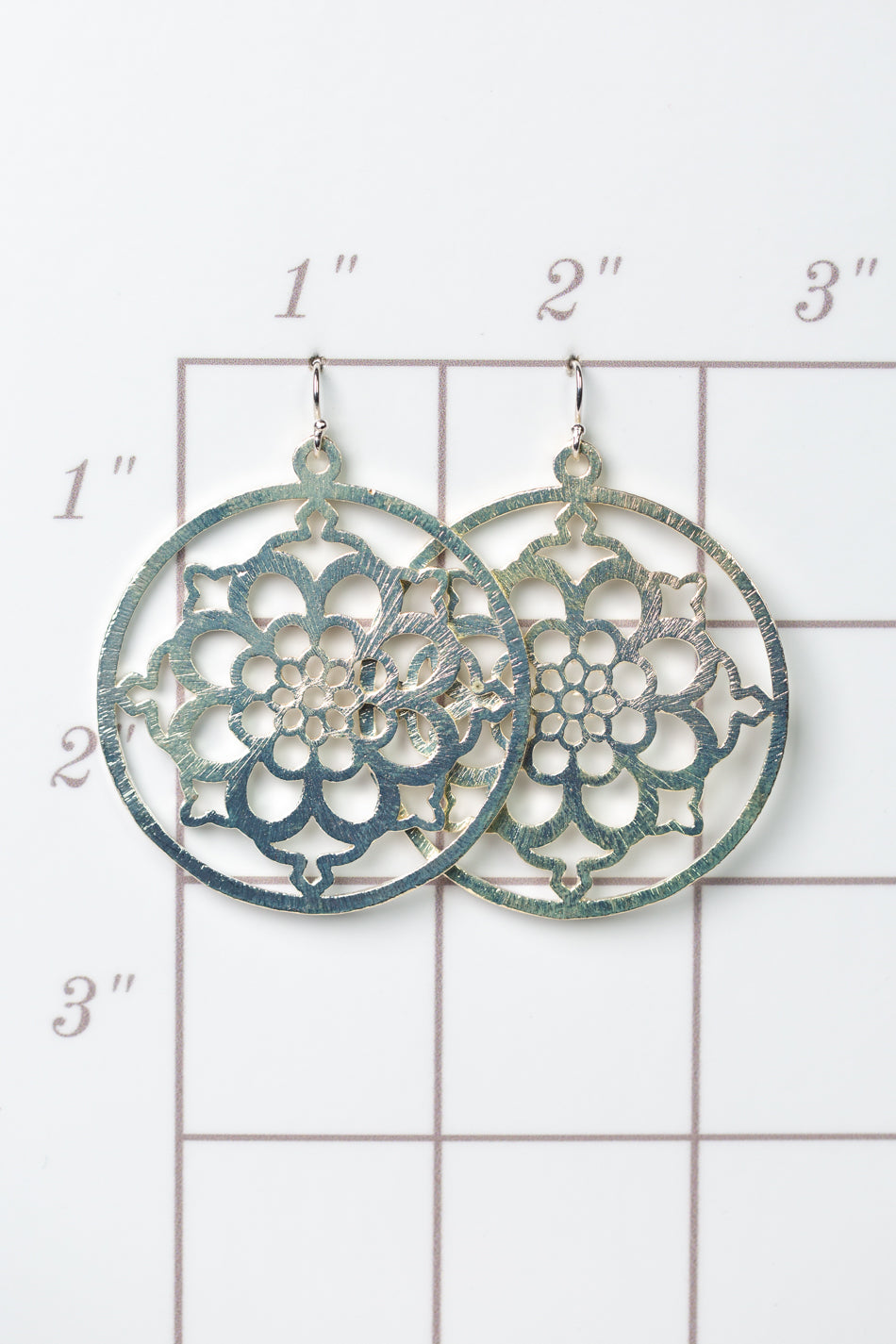 Brushed Silver Earrings