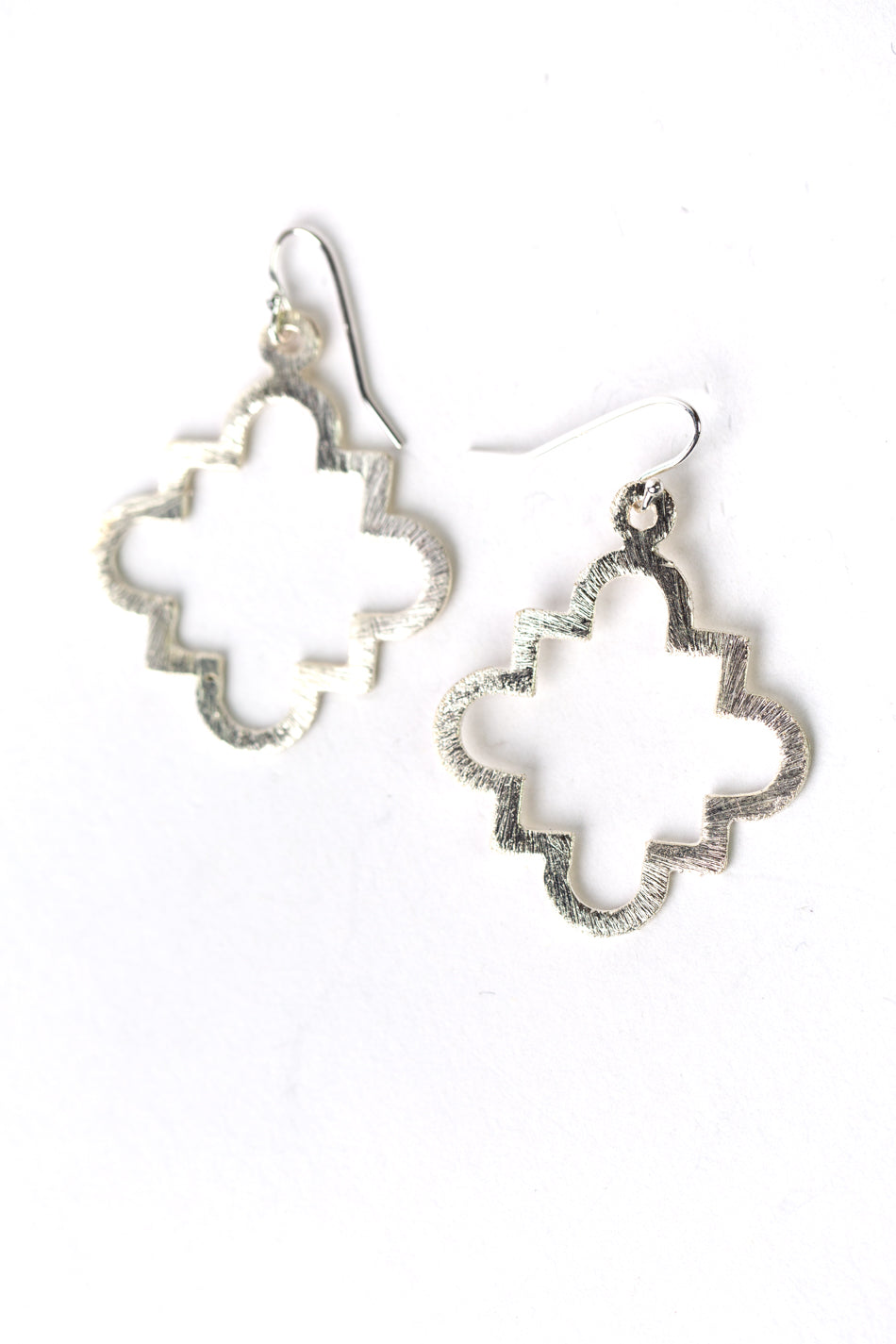 Brushed Silver Earrings