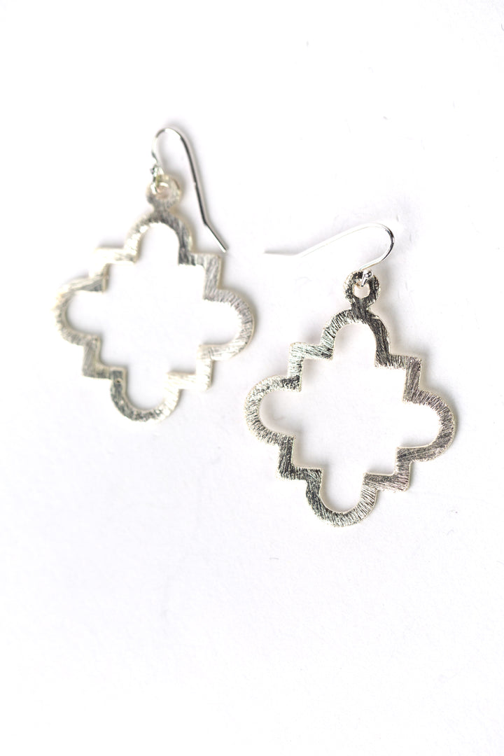 Brushed Silver Earrings