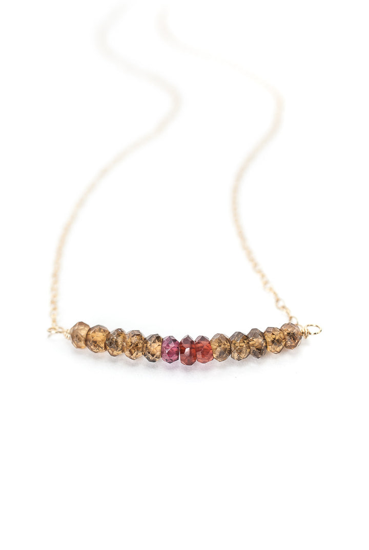 Birthstone 16-18" September Gold Sapphire Bar Necklace