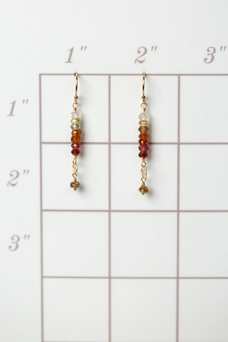 Birthstone September Gold Sapphire Dangle Earrings