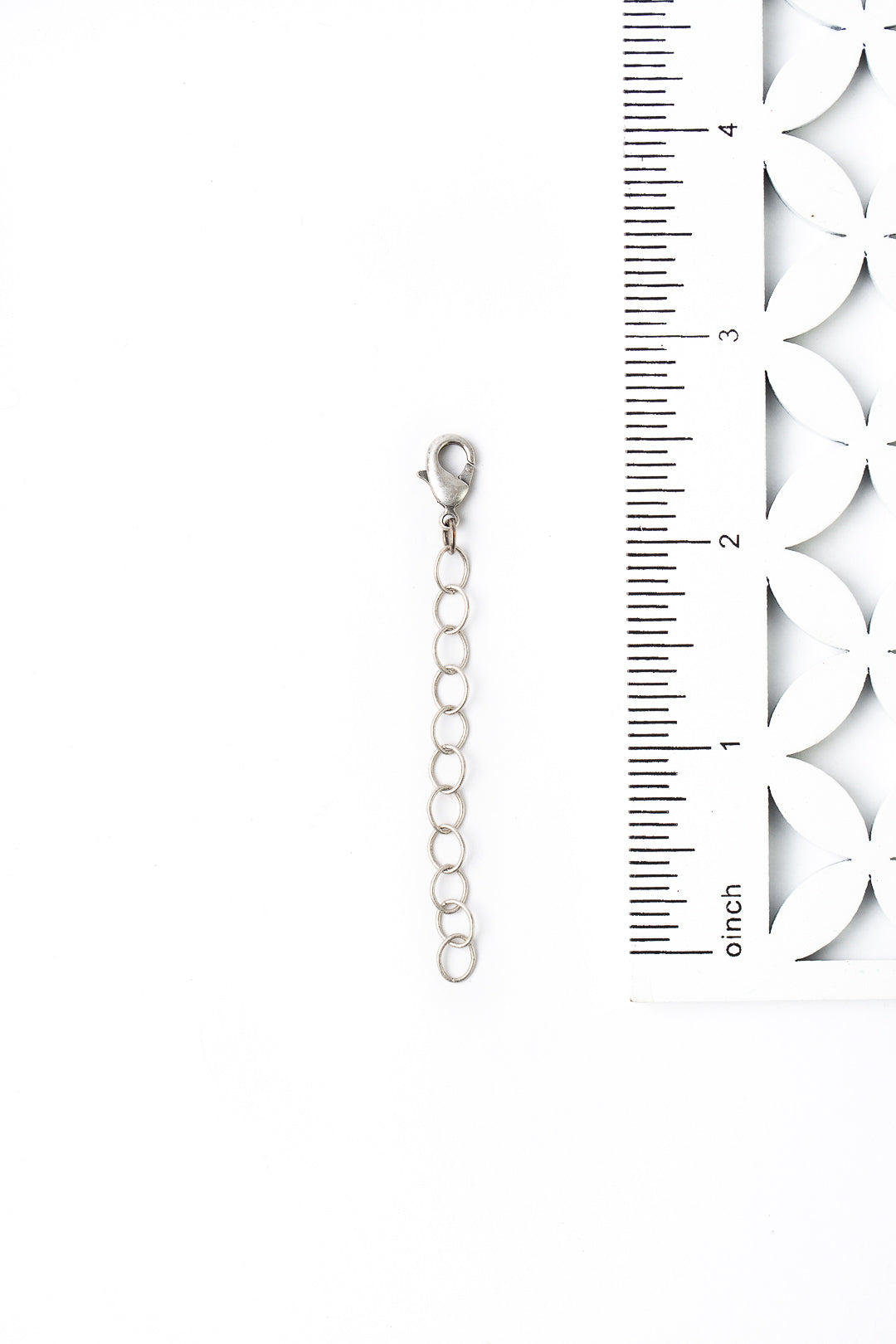 Antique Silver Plated Brass  2" Extender Chain