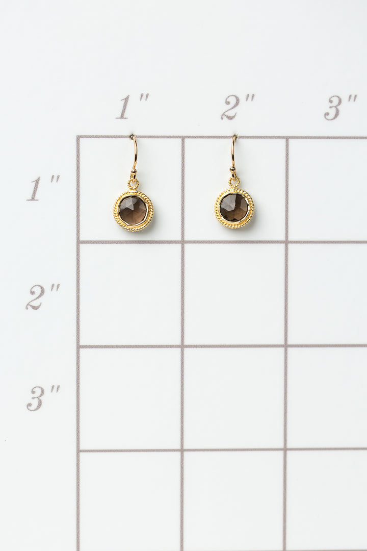 Favorites Smoky Quartz Bezel Earrings