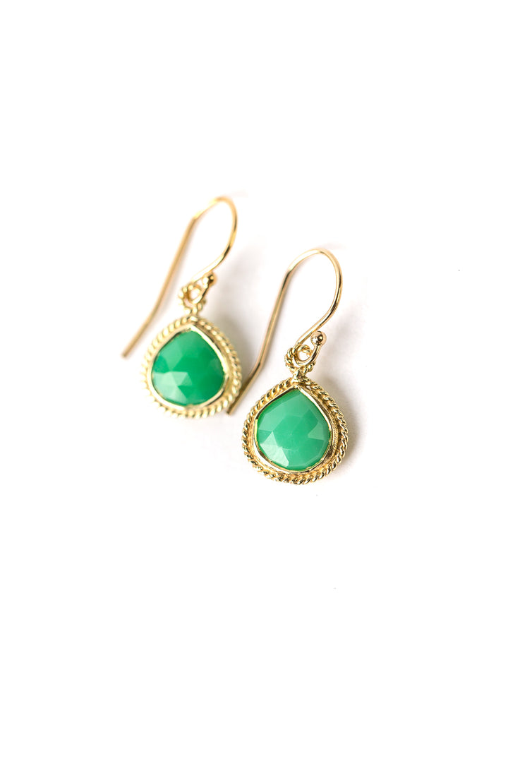 Favorites Chrysoprase Bezel Earrings