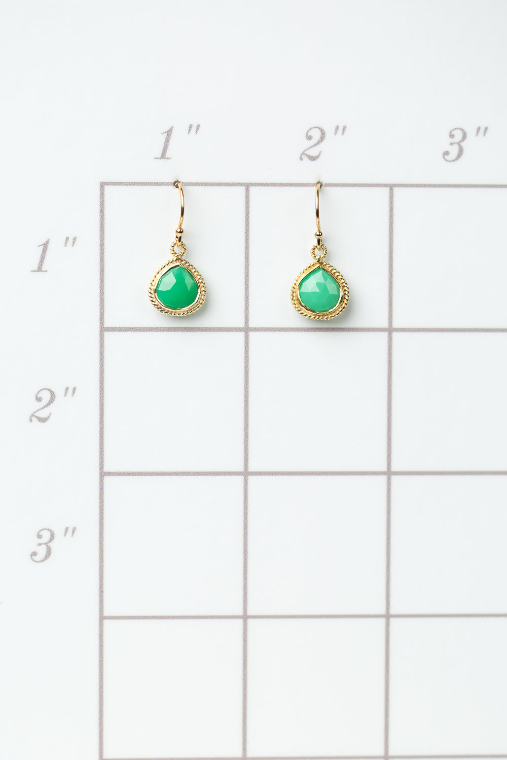 Favorites Chrysoprase Bezel Earrings