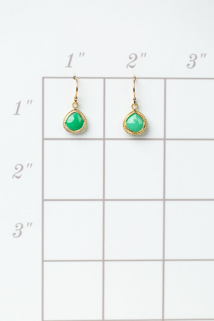 Favorites Chrysoprase Bezel Earrings