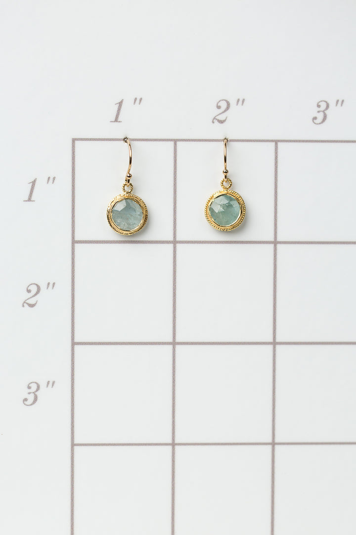 Favorites Aquamarine Bezel Earrings