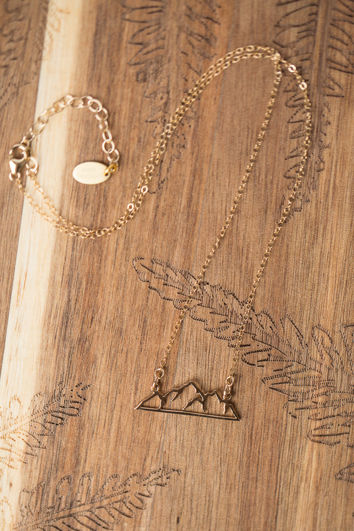 Mountains 16-18" Gold-Filled Necklace