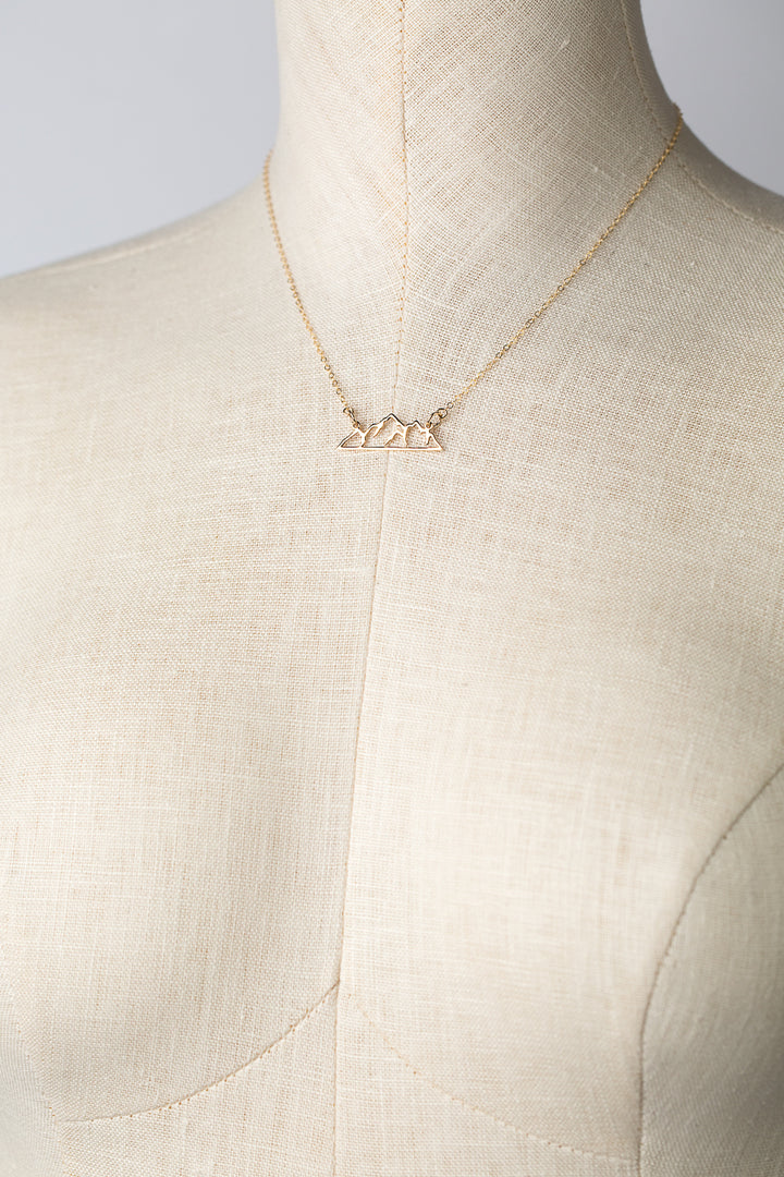 Mountains 16-18" Gold-Filled Necklace