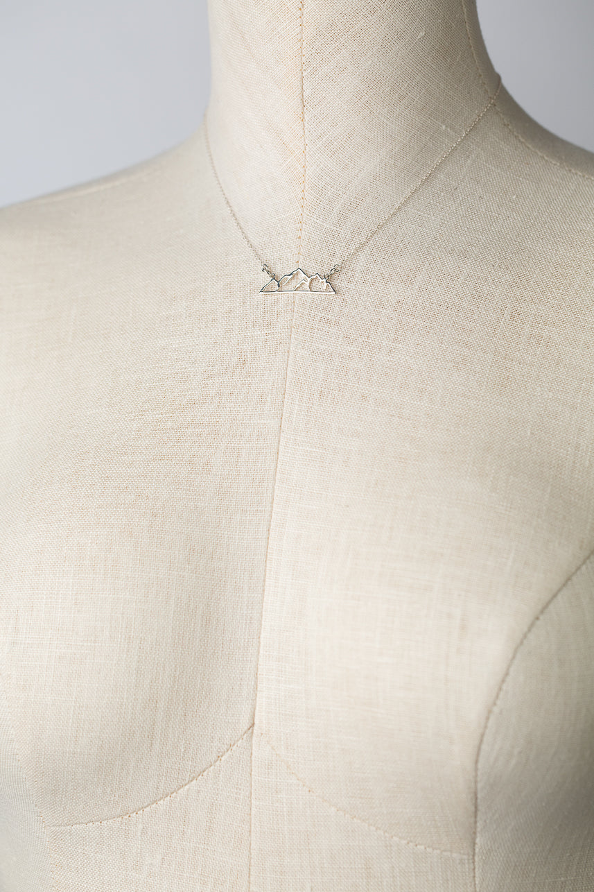 Mountains 16-18" Sterling Silver Necklace