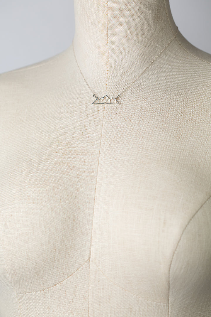 Mountains 16-18" Sterling Silver Necklace