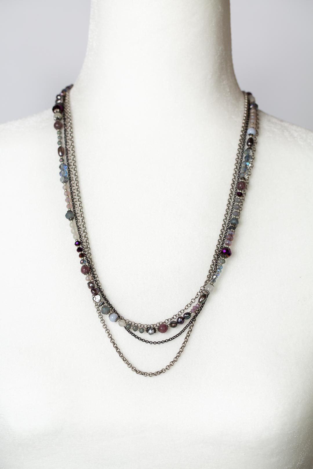 Reflections Adjustable Multistrand Collage Necklace