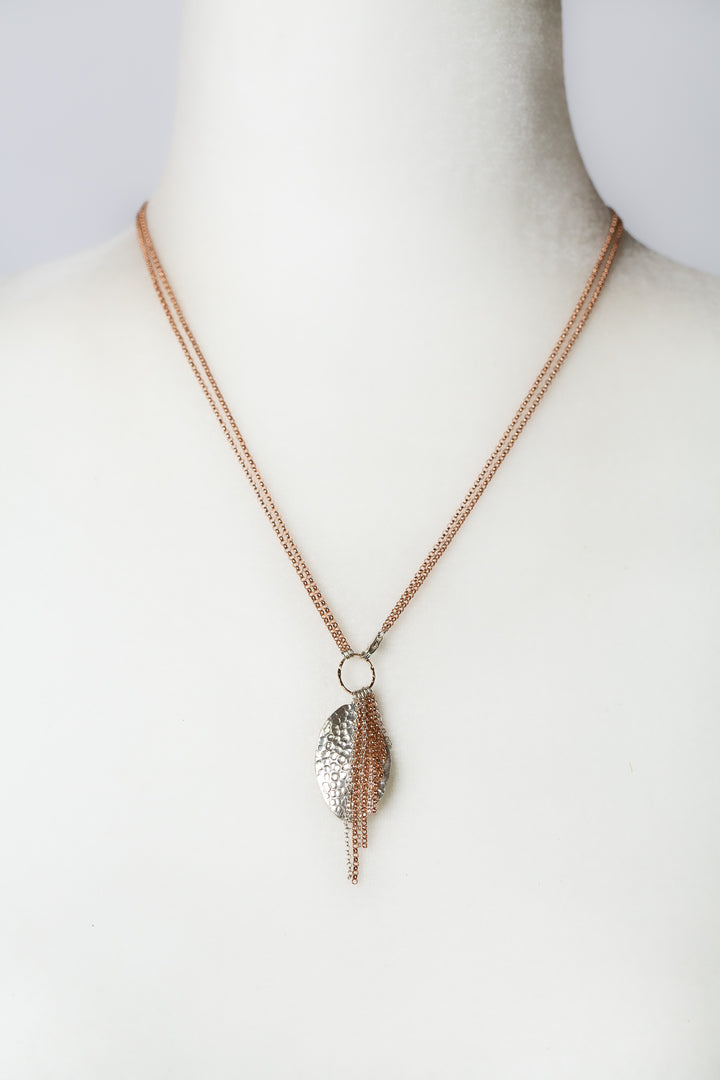 Rosebud 19.75 or 38.5" Hill Tribe Fine Silver Tassel Necklace