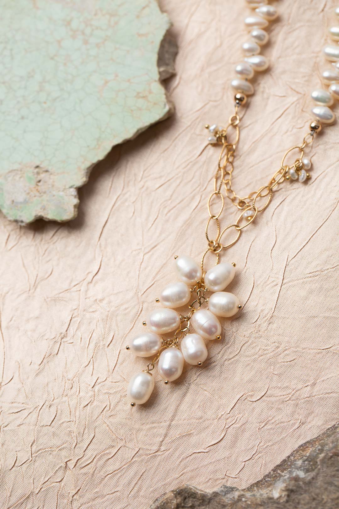 Serenity 24.75-26.75" Pearl Cluster Pendant Necklace