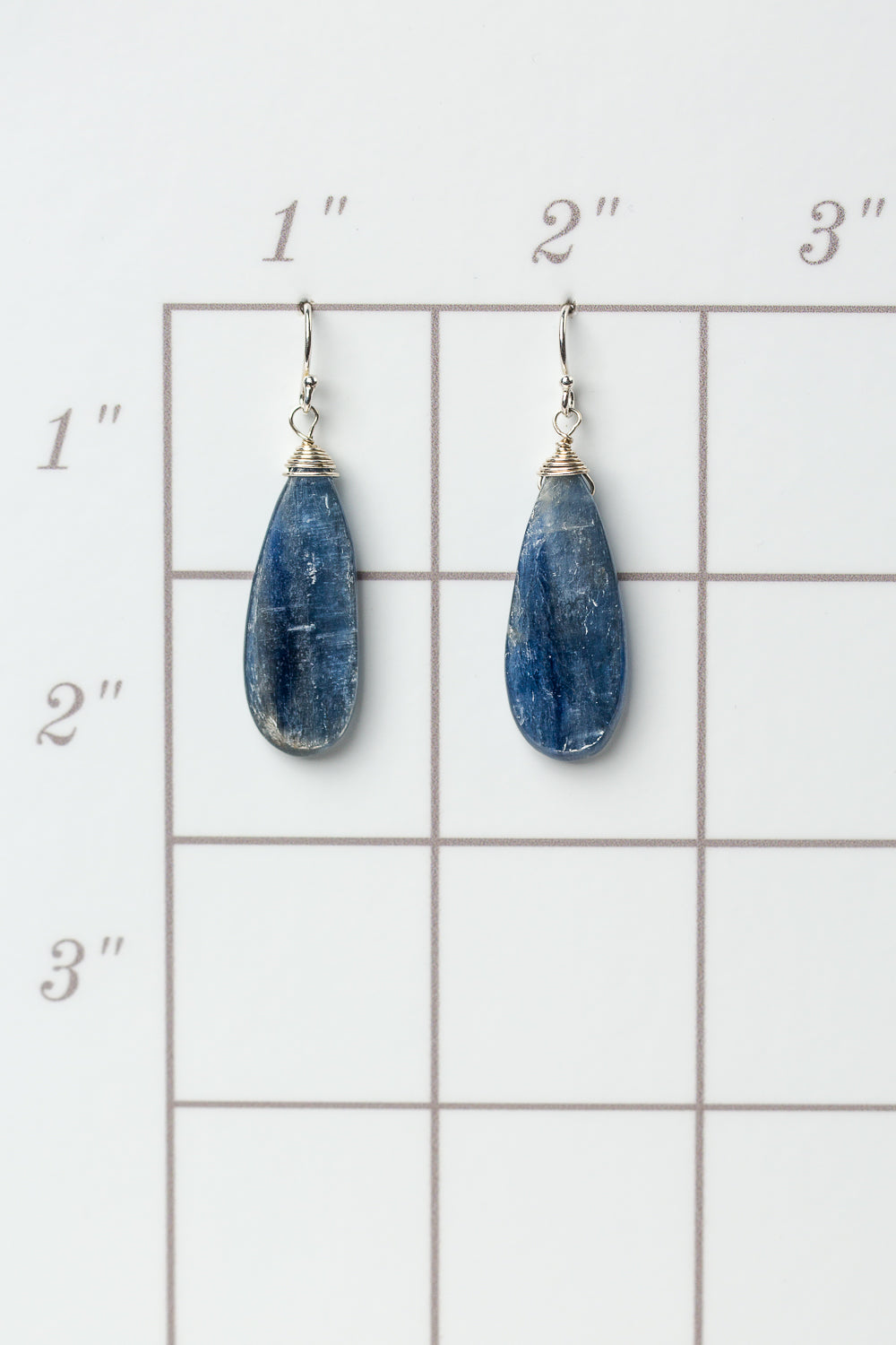 Seaside Kyanite Large Teardrop Earrings
