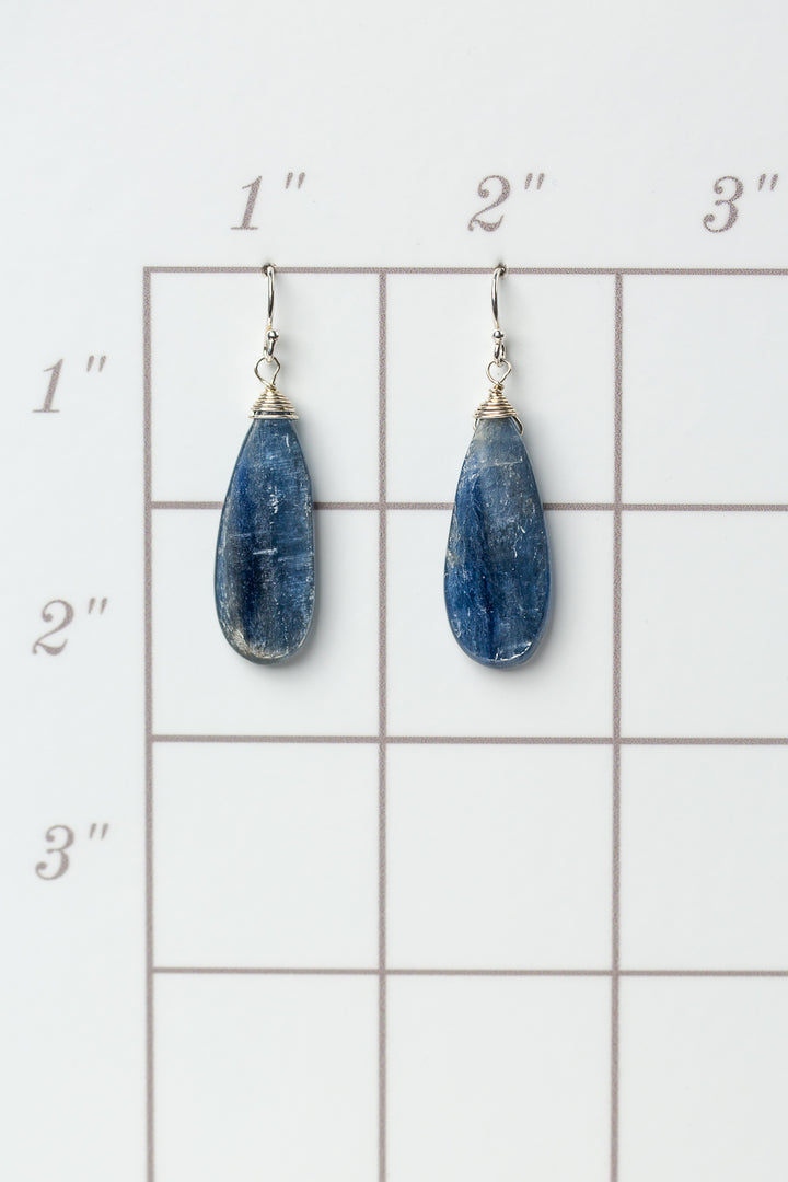 Seaside Kyanite Large Teardrop Earrings