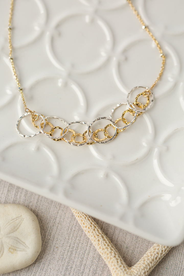 Seaside 16.5-18.5" Hoops Focal Necklace