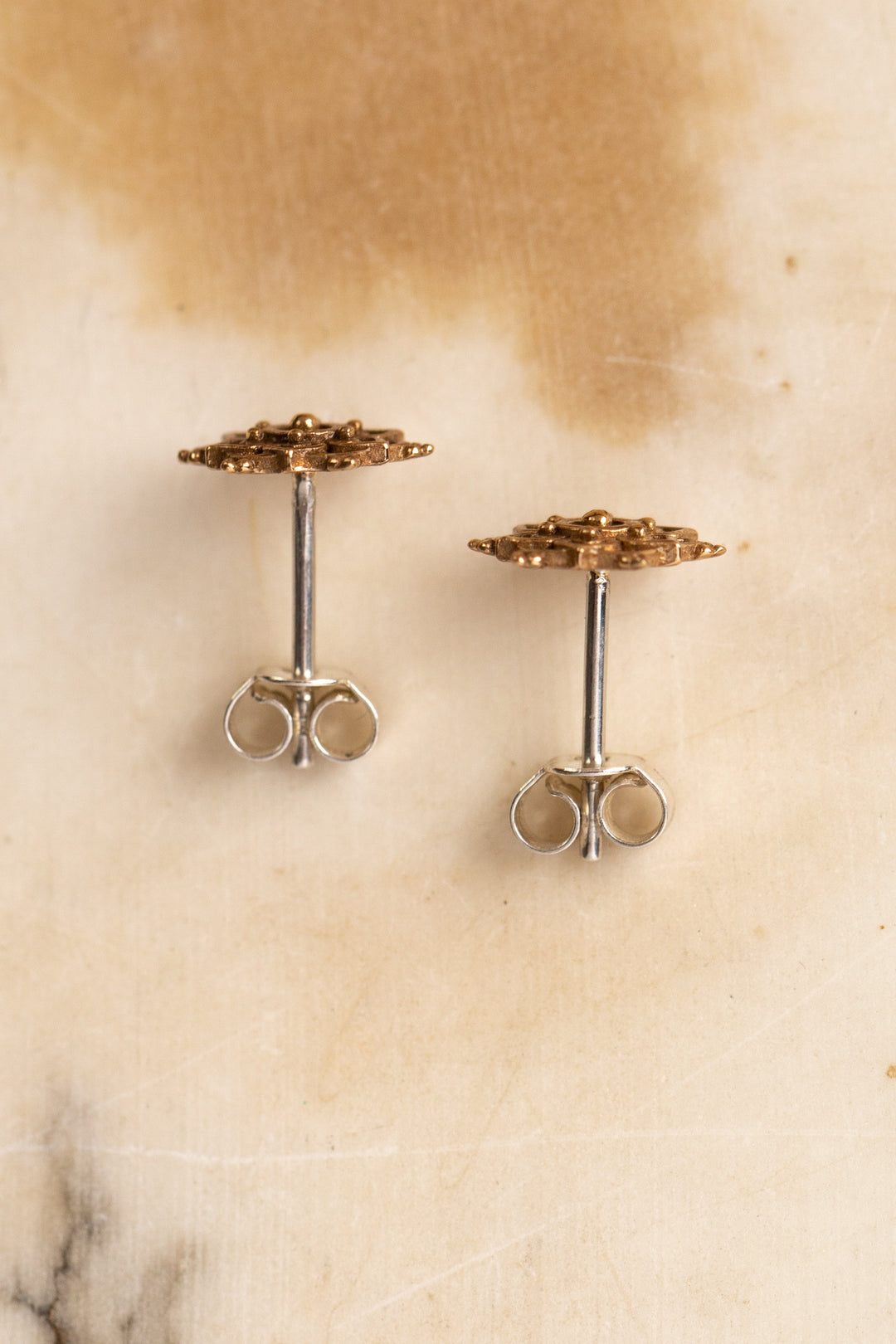 Sentiment Mixed Metal Mandala Earrings