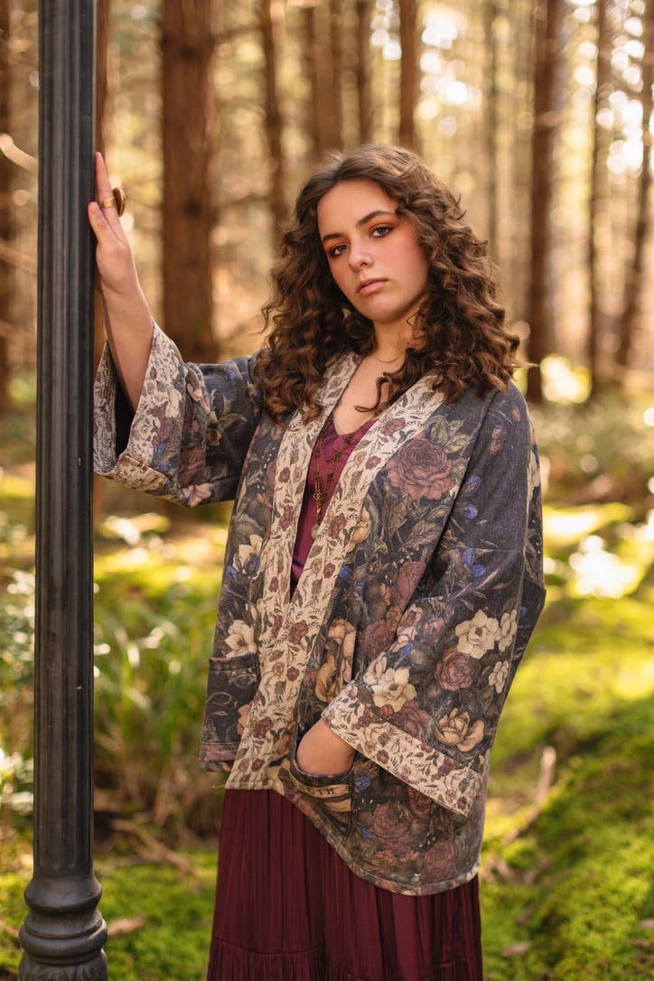 Lionheart Fleece Cottage Cardigan Kimono Jacket