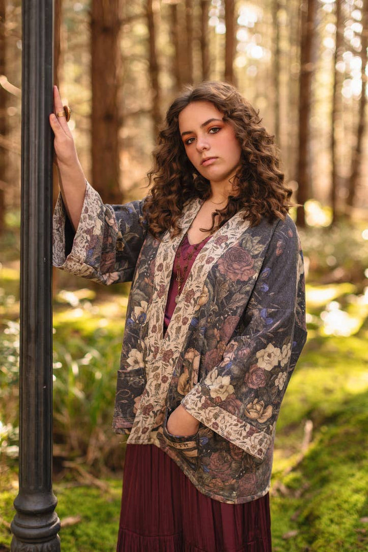 Lionheart Fleece Cottage Cardigan Kimono Jacket